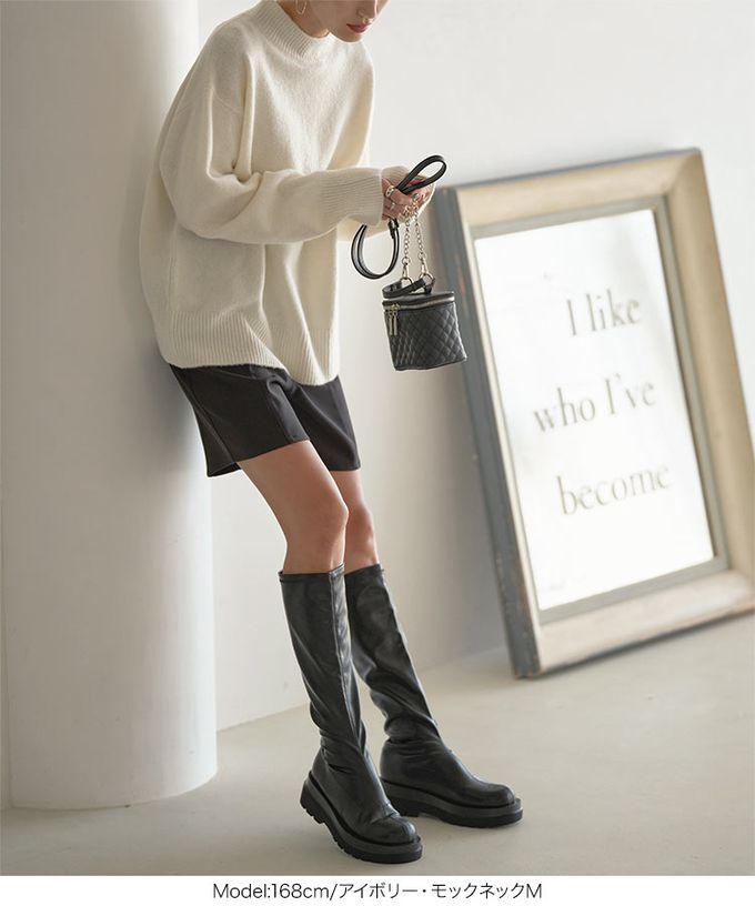 日本 Kobe Lettuce - [可機洗]都會時尚柔軟寬鬆毛衣(選領)-素色-粉