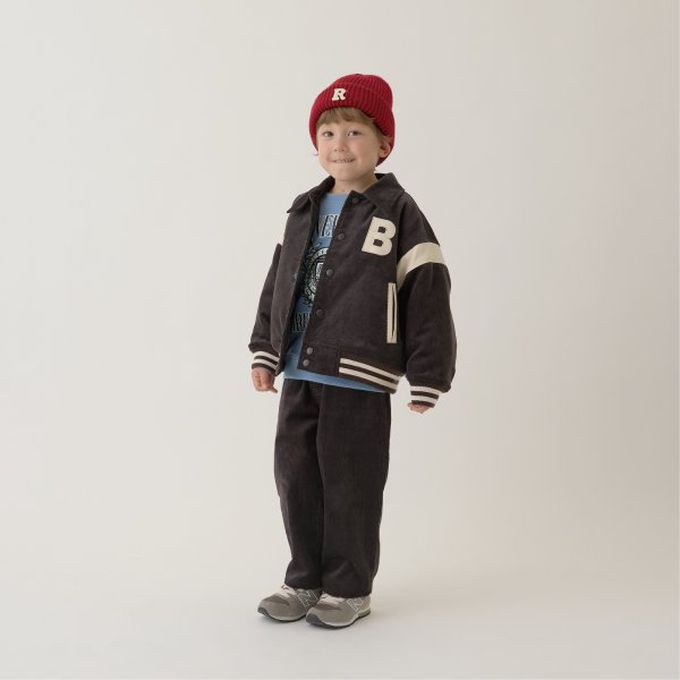 日本 b-ROOM - 燈芯絨率性運動風外套-內裏絎縫-海藍