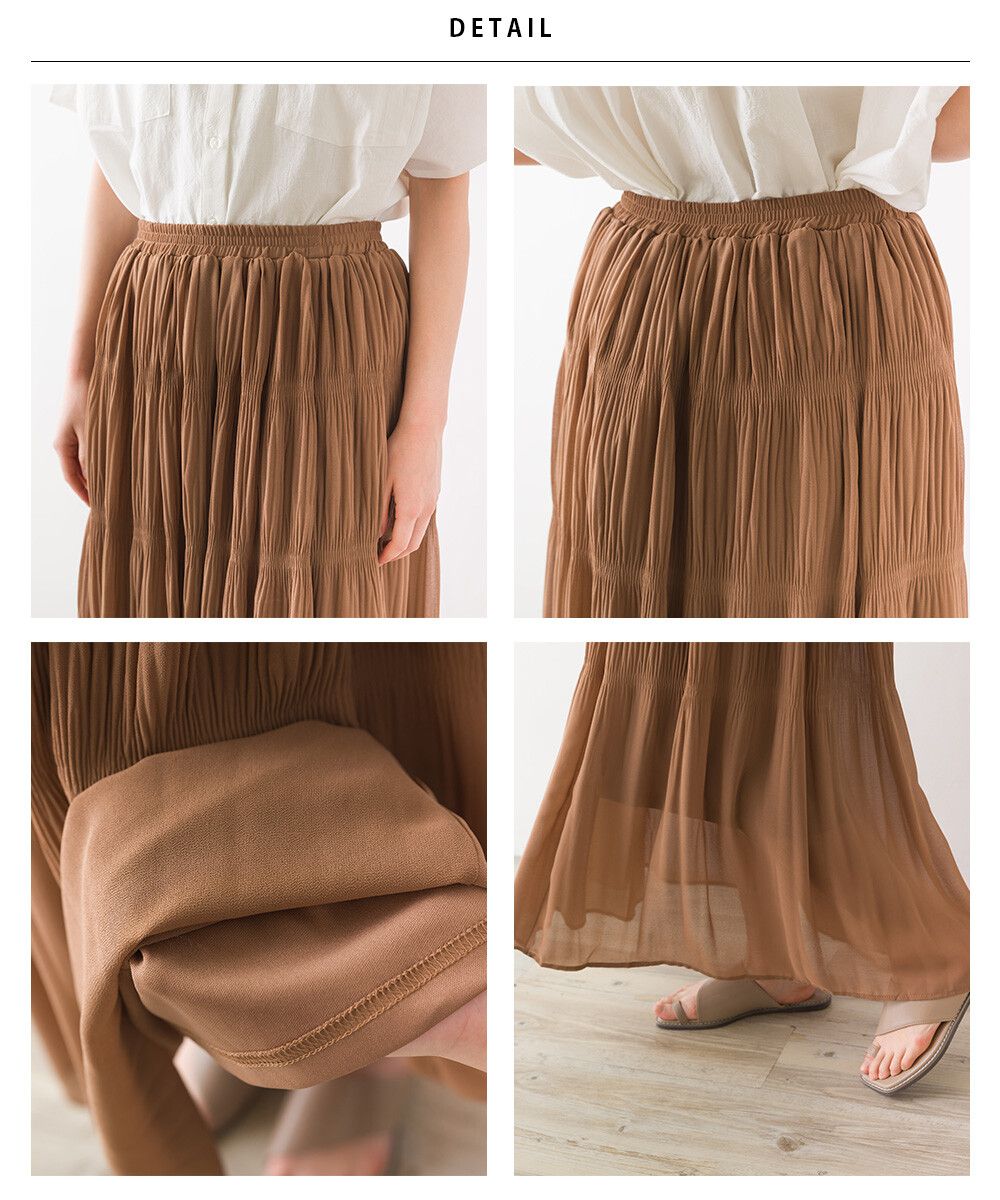 日本 OMNES - 戚風蛋糕飄逸長裙-薰衣草