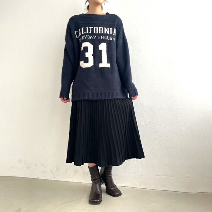 日本 ihuu - 百搭氣質針織百摺裙-灰