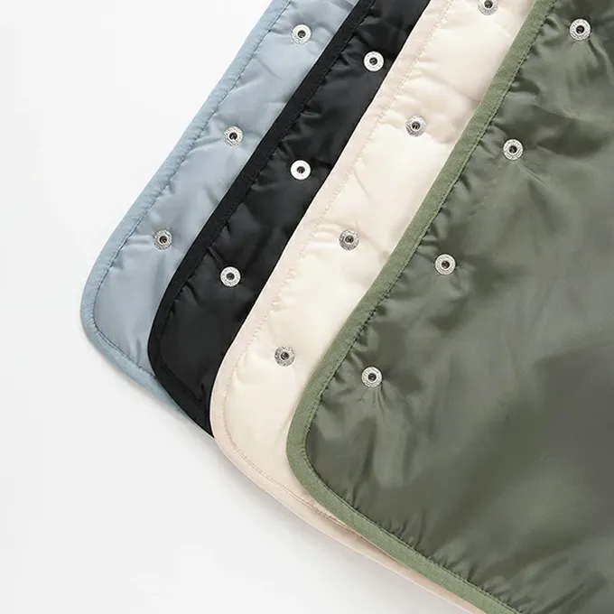 日本 b-ROOM - 可愛毛毛保暖背心-軍綠