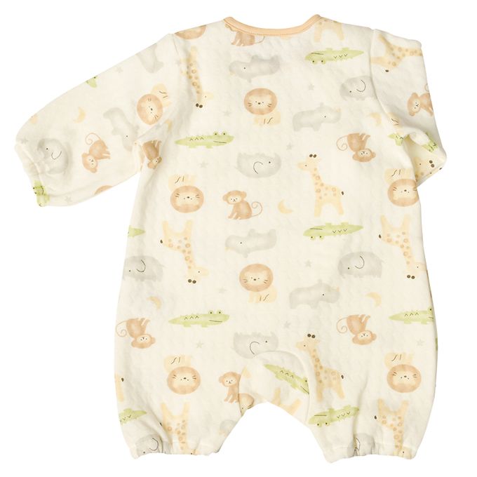 akachan honpo - 連身衣-水彩 動物-咖啡色