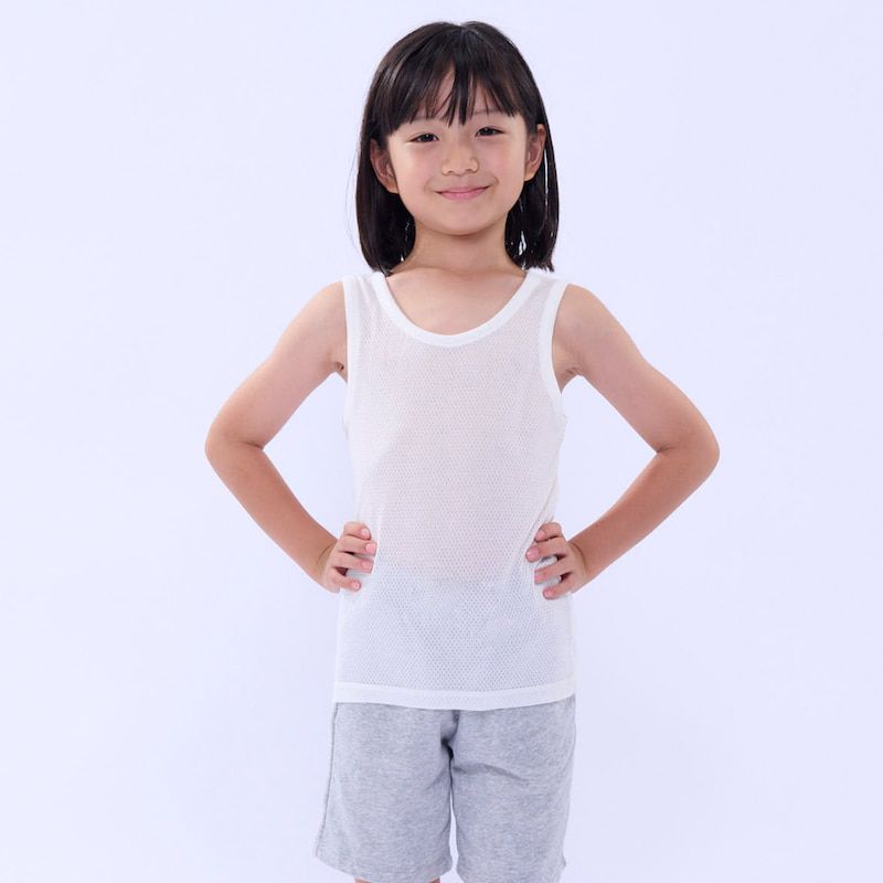 日本千趣會 - GITA 純棉涼爽洞洞背心超值三件組-白X綠X香蕉