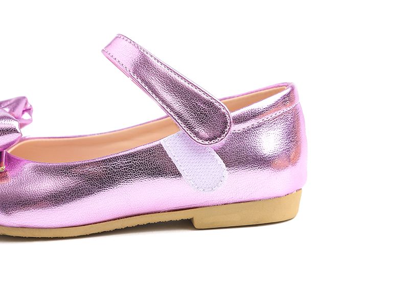 韓國 OZKIZ - 大蝴蝶結亮色皮鞋-金