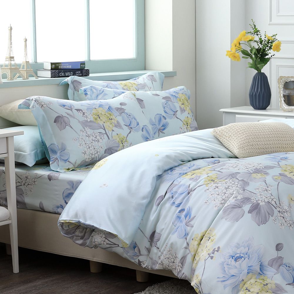 雙人薄被套 300織100%天絲 萊賽爾-維娜