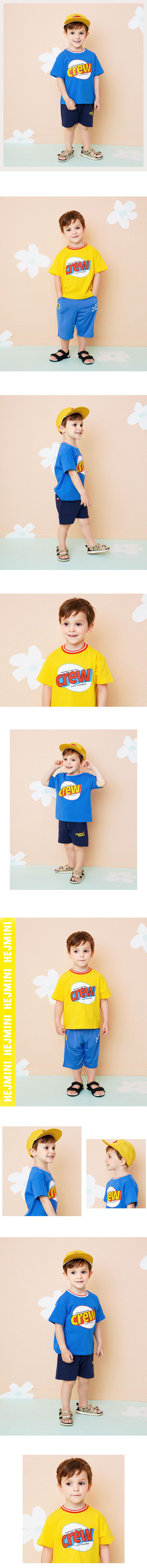 韓國 HEJMINI - Crew T-藍