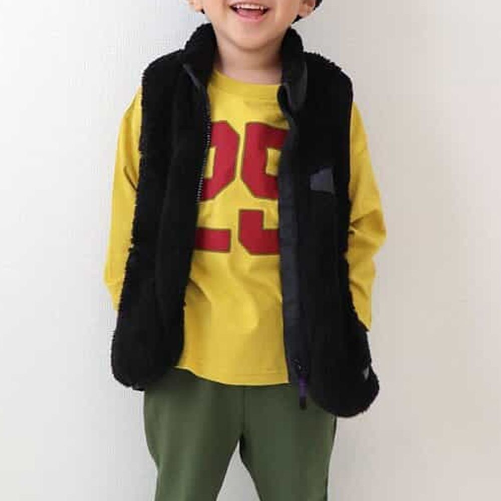 百搭柔軟絨毛背心-黑