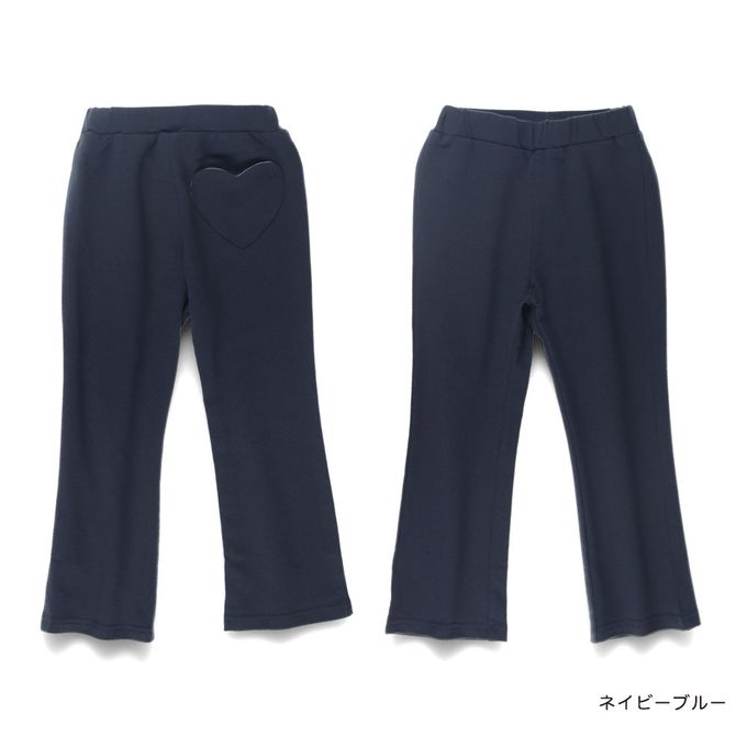 日本 BRANSHES - 愛心口袋彈力長褲-點點-藍紫