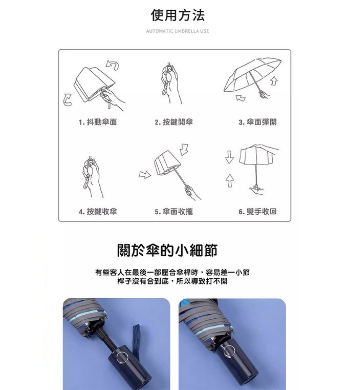 兒童圓角折疊自動傘-宇航員
