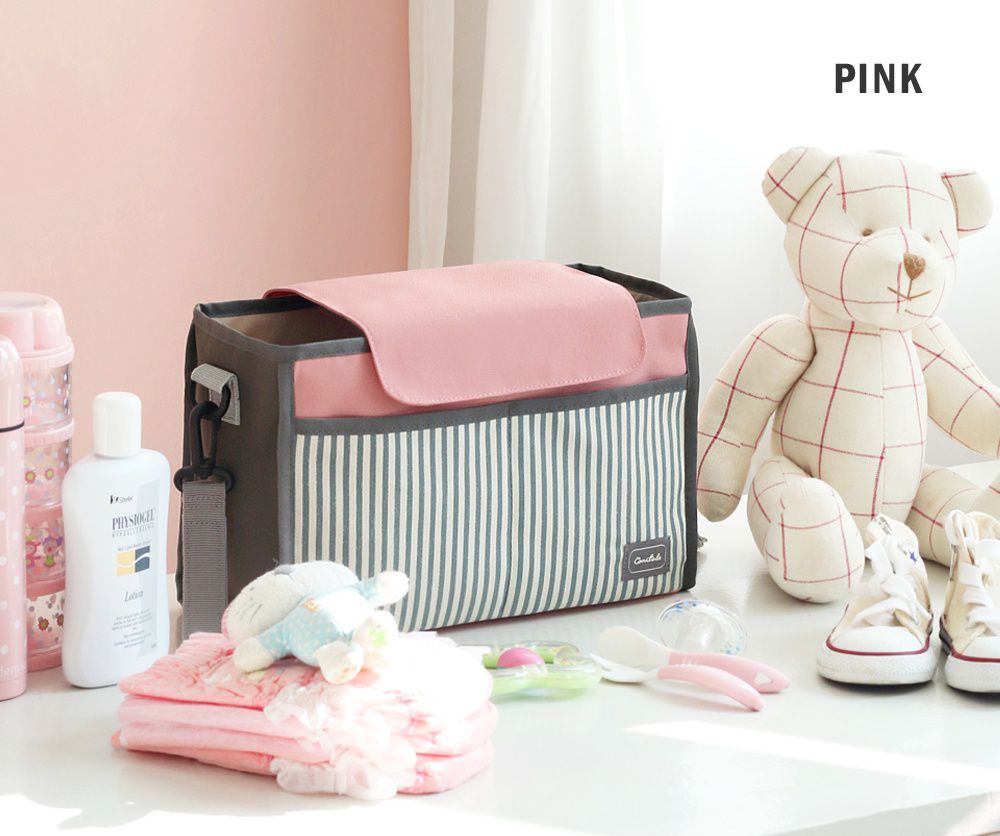 韓國 Conitale - 多用途推車置物袋-灰底點點 (300*190*130mm)