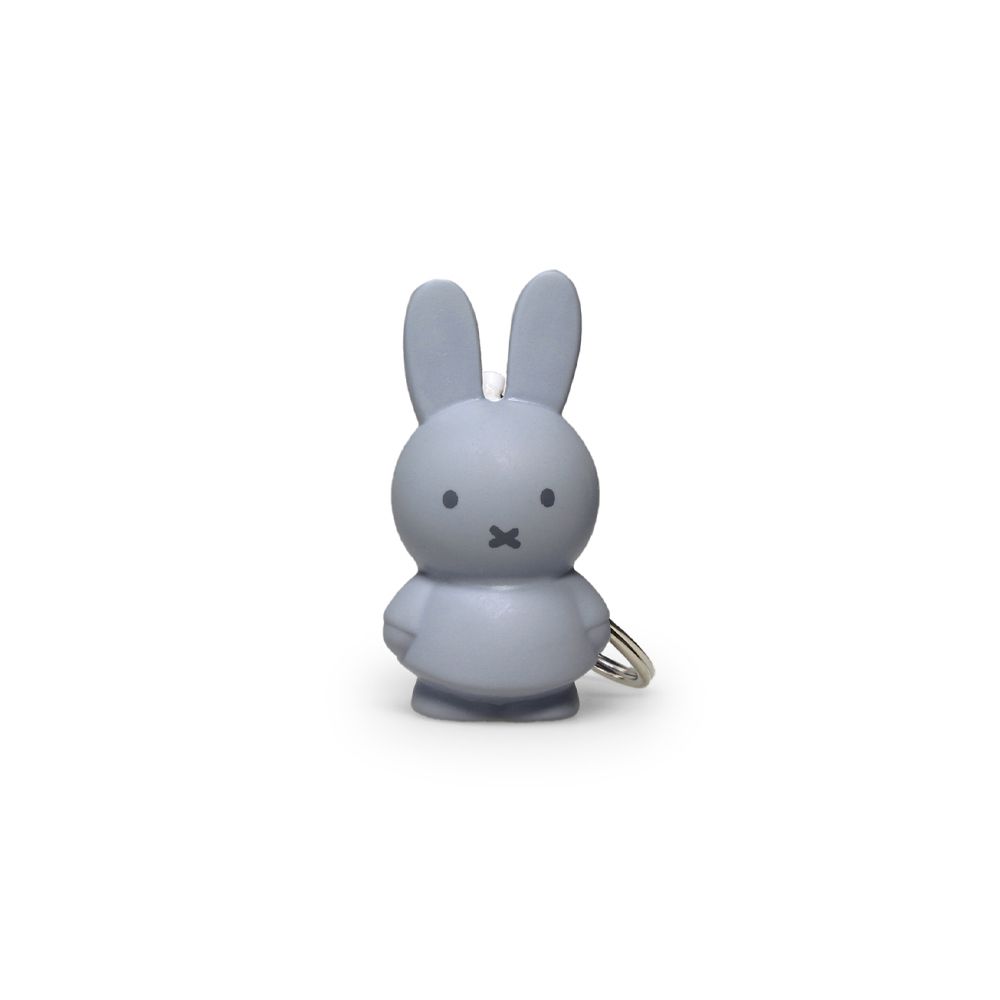 Miffy-MIFFY米菲兔商店 - Miffy 米菲兔莫蘭迪色系款公仔鑰匙圈吊飾 - 灰藍色