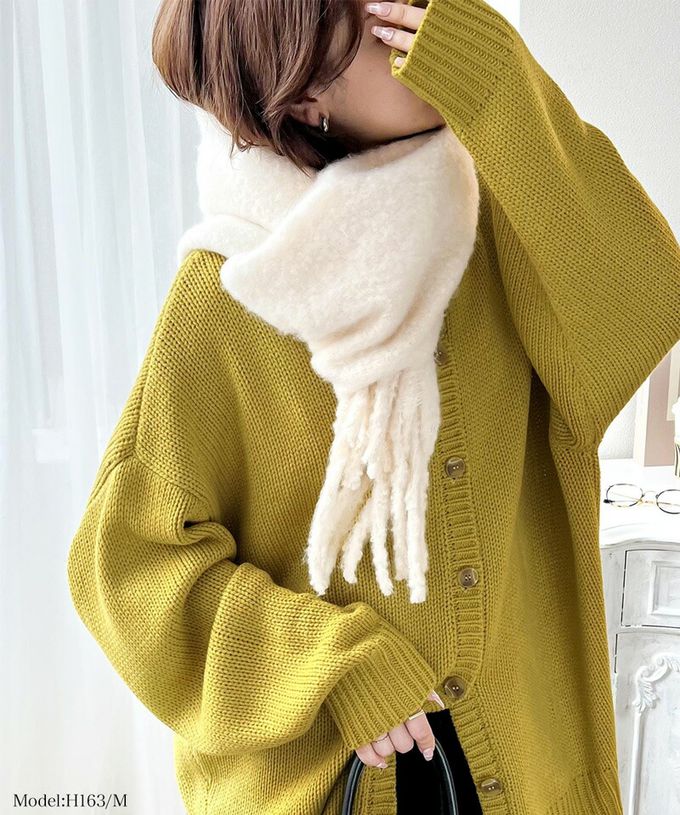 日本 Classical Elf - 雙面穿寬鬆針織鈕釦開襟衫-淺摩卡