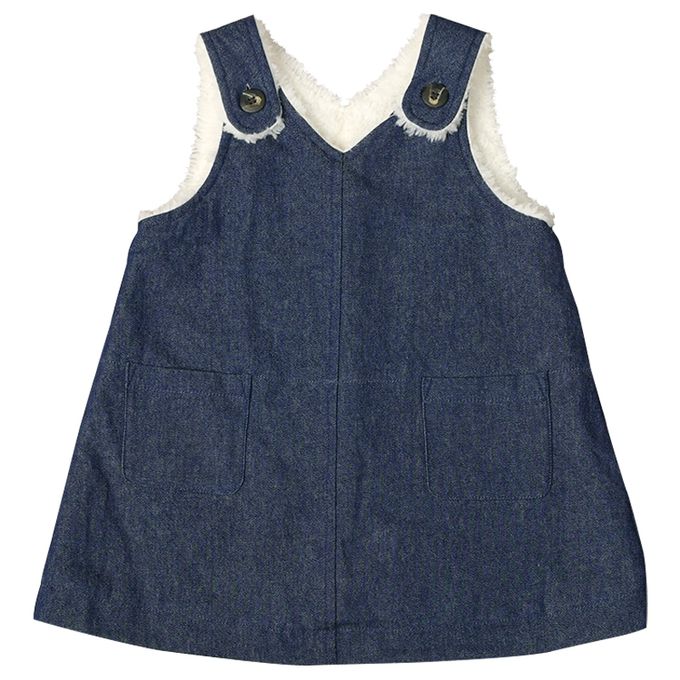 akachan honpo - 背心裙-內裡刷毛-深藍色