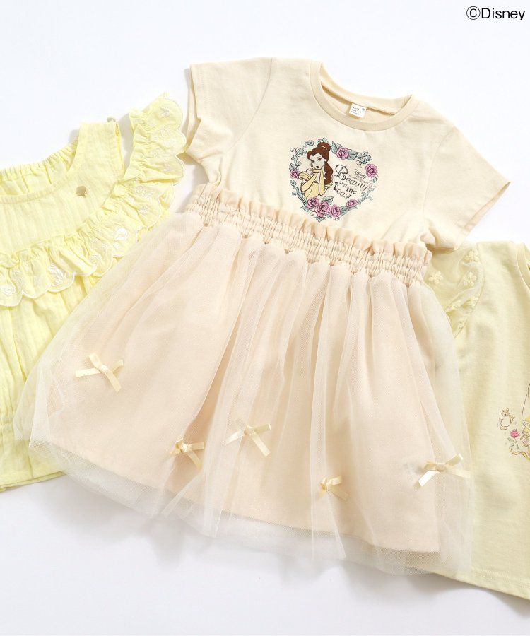 日本 apres les cours - 迪士尼 公主蕾絲拼接澎裙洋裝-小美人魚-粉x嫩綠