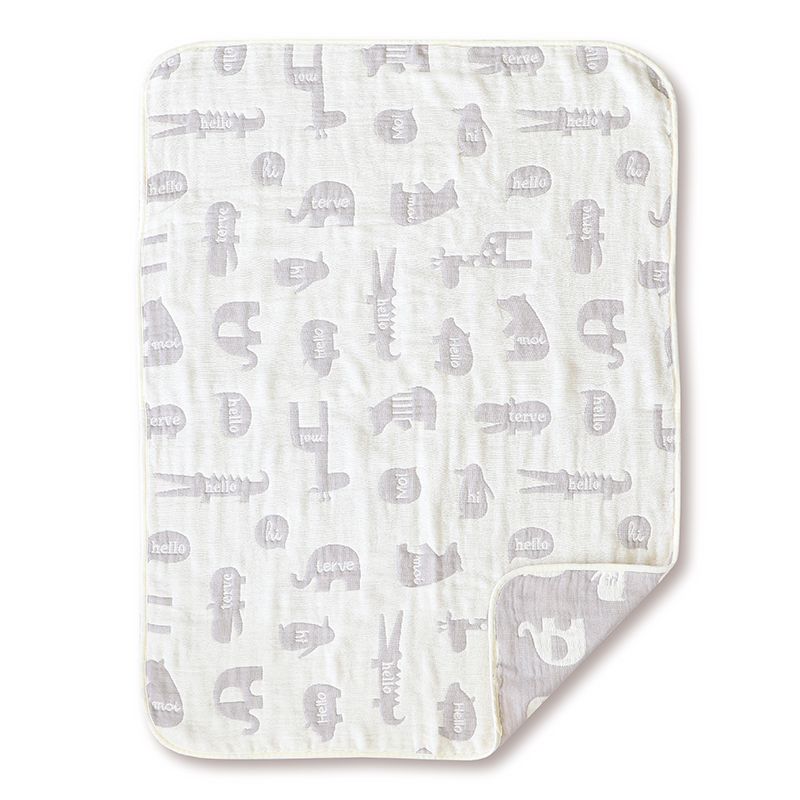 akachan honpo - 有機棉6層棉紗被-米白色 (70×100cm)