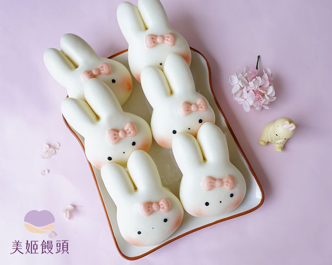 美姬饅頭 - 小兔兔鮮乳造型饅頭-40g/顆*6入裝