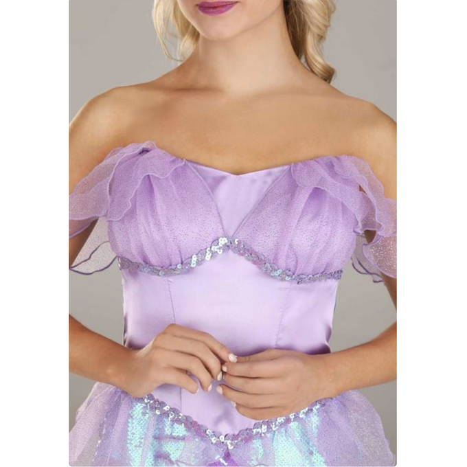 love, charlotte - 氣質美人魚雙色翻轉亮片魚尾洋裝--少女成人尺寸