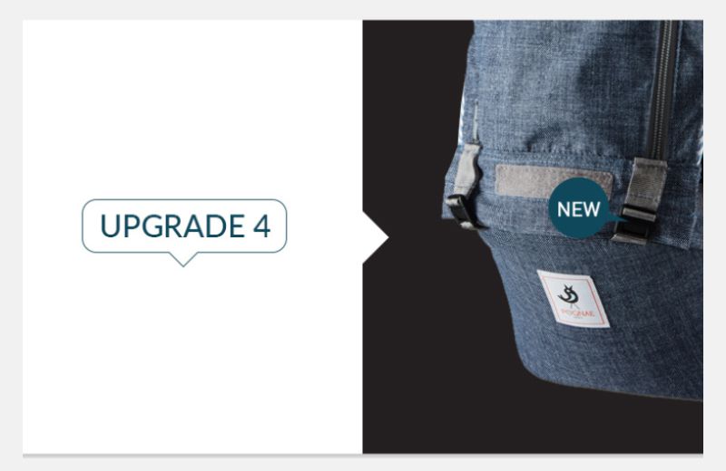 韓國 POGNAE - ALL NEW NO.5升級版機能型坐墊揹巾-復刻牛仔藍