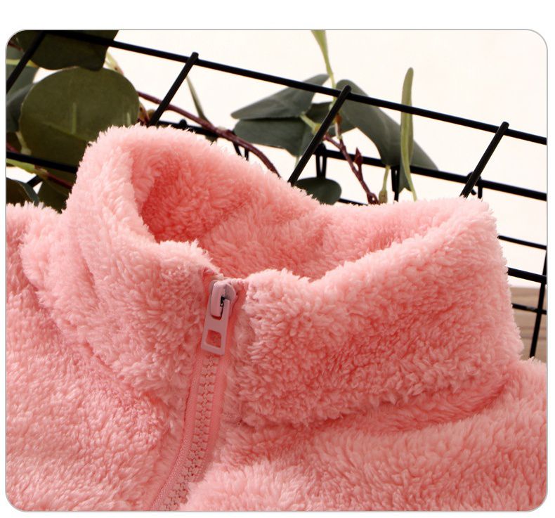 MAMDADKIDS - 舒棉絨保暖外套-小熊-灰色