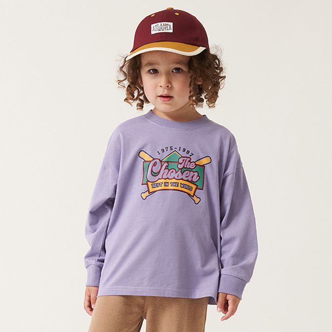 日本 b-ROOM - 休閒印花純棉長袖上衣-英文標語-摩卡