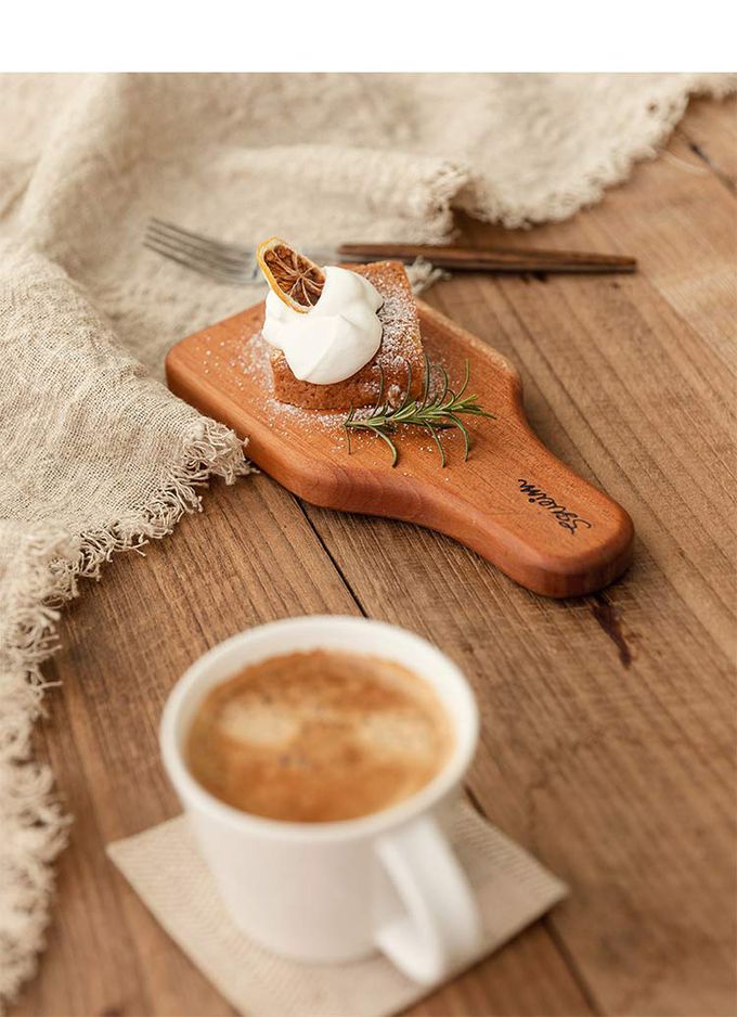 韓國 SSUEIM - 桃花心木製把手迷你砧板/托盤20x10-2件組