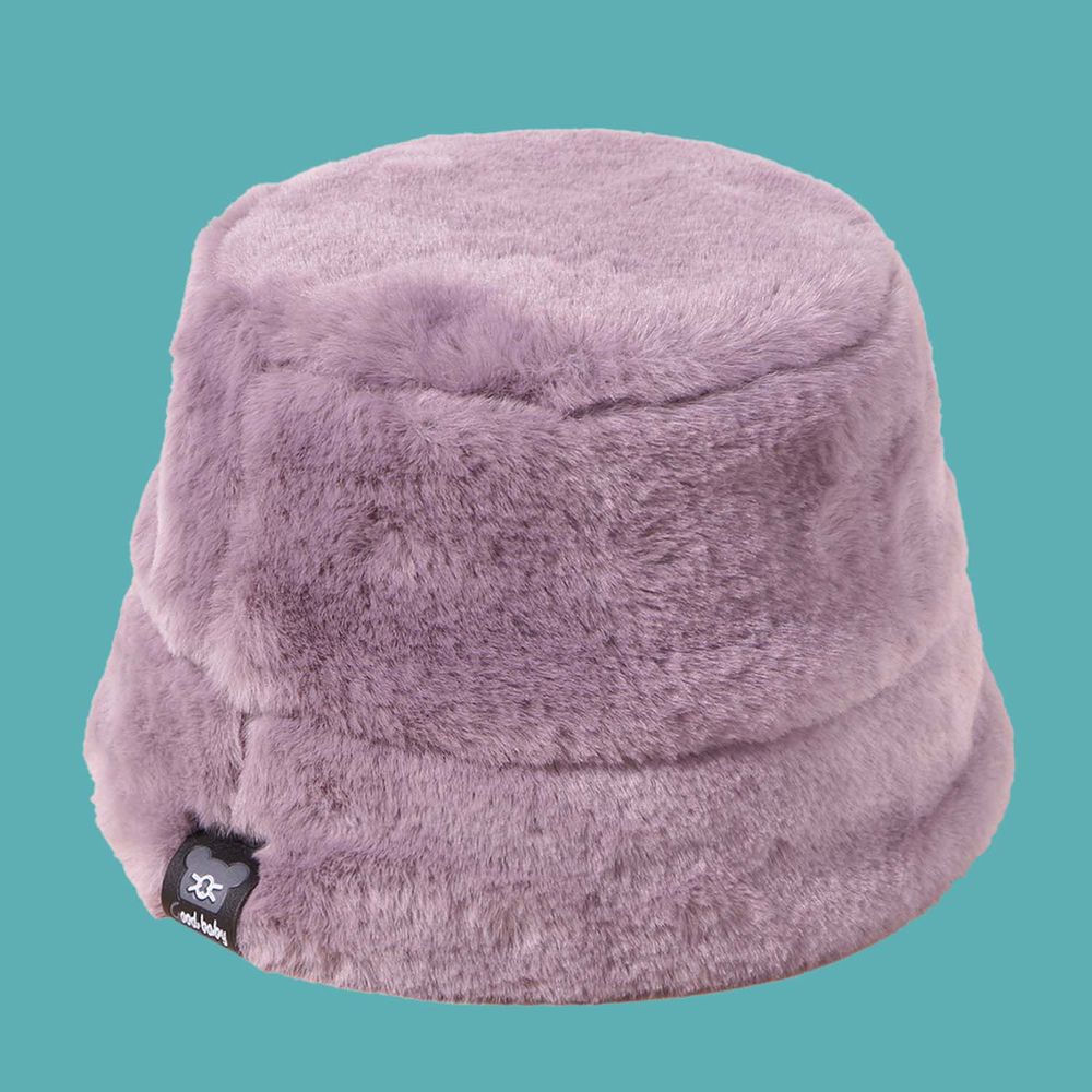 時尚毛絨漁夫帽-芋紫 (52-54cm)