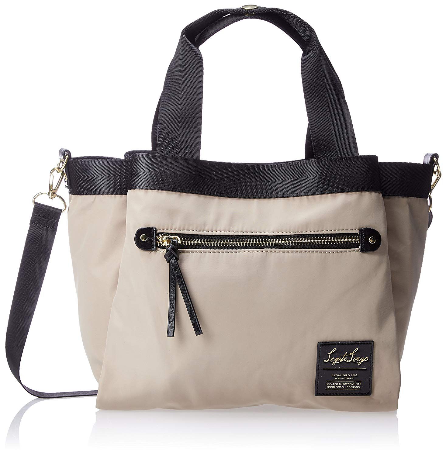 日本 Legato Largo - 高密度尼龍兩用托特包 10POCKET-GBE金棕 (35x22x17cm)