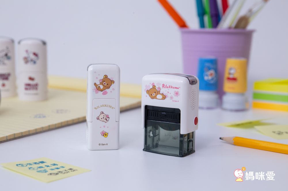 吉祥刻印 - 史努比橡皮事務回墨印-藍色墨-印面尺寸:2.6x1.0公分