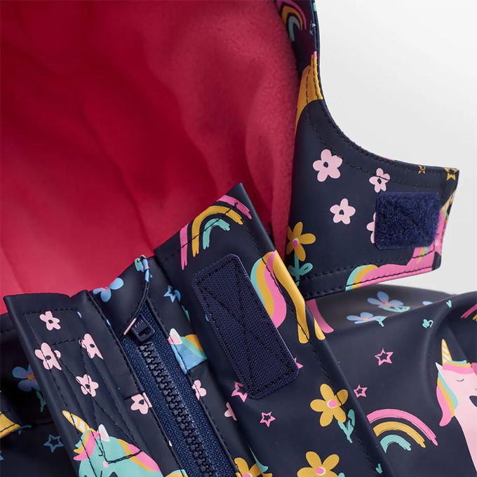 英國 JoJo Maman BeBe - 防雨/防風刷毛外套-獨角獸