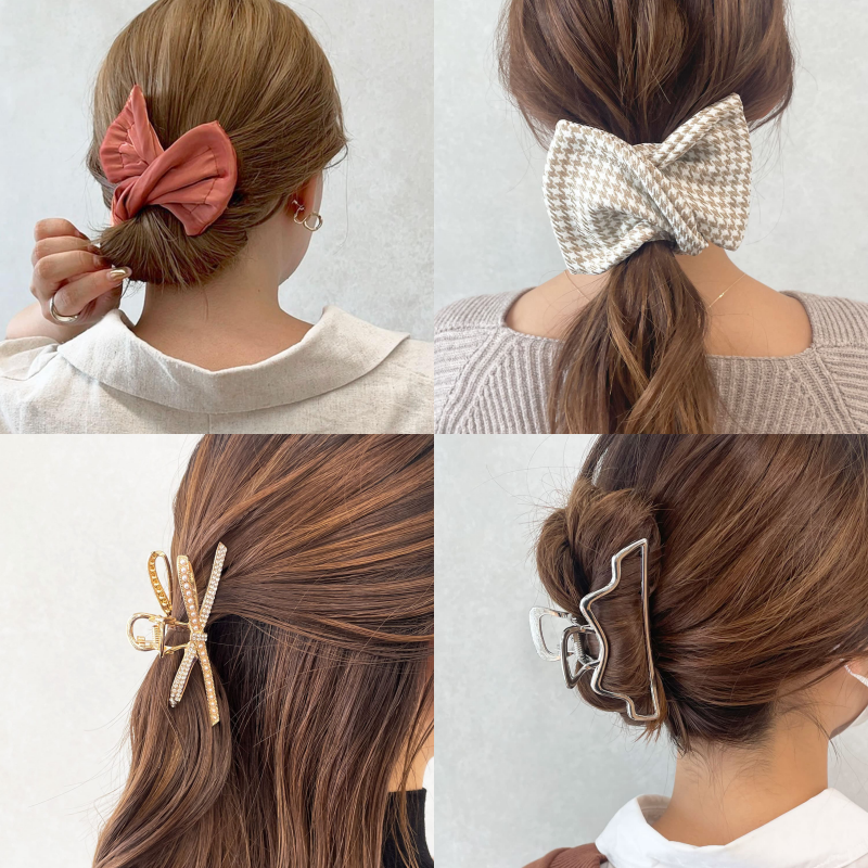 日本 Lattice - 法式簡約金屬一字夾-金