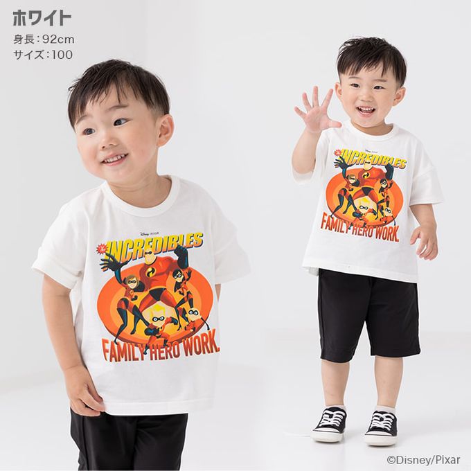 日本 Chil2 - 迪士尼聯名 純棉短袖上衣-超人特攻隊角色-白