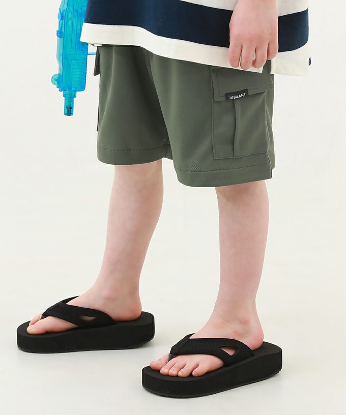 日本 devirock - 涼爽網眼工裝短褲-開心果綠