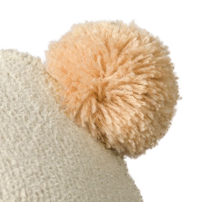 akachan honpo - 小耳朵柔軟冬帽-內裡刷毛-灰色