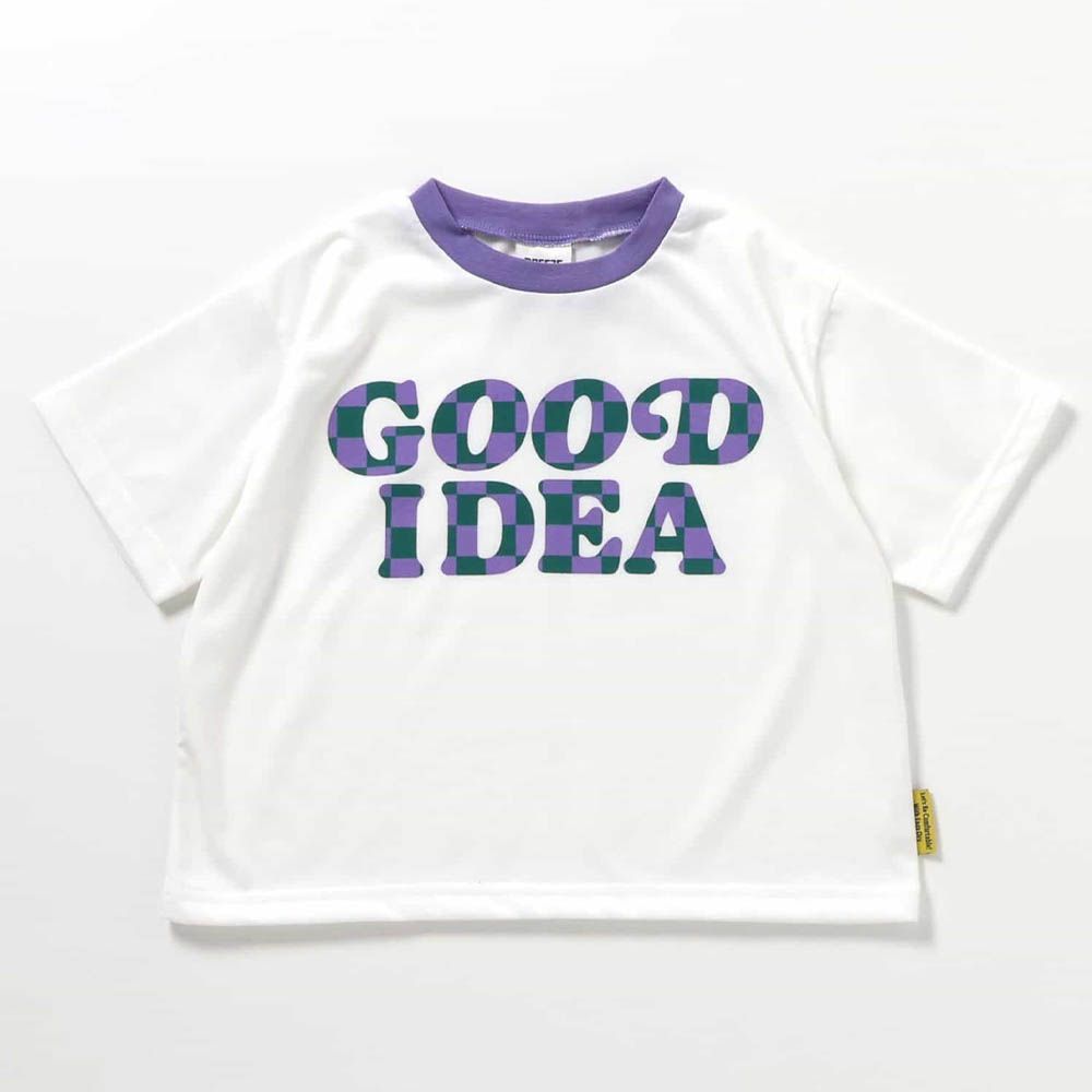 吸水速乾 美式印花短袖T恤-白