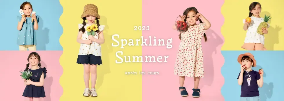 日本 apres les cours - 滿版印花夏天短褲(4分丈)-小花-水藍