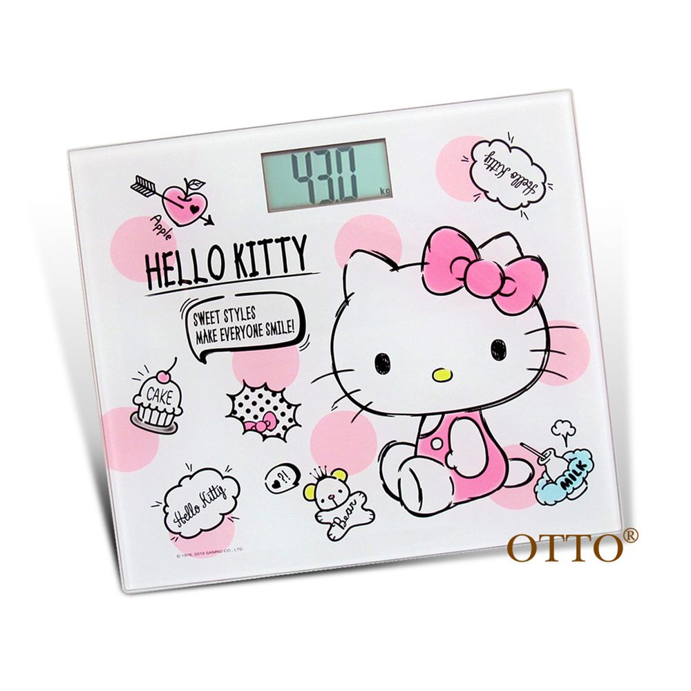 HELLO KITTY - 電子體重計HW-339KT(台灣三麗鷗授權商品)-白色