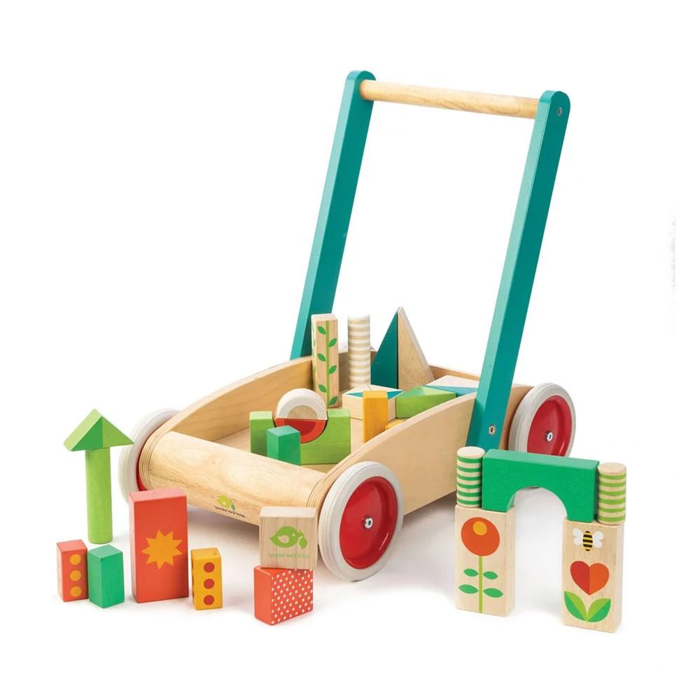 美國 Tender Leaf Toys - 繽紛積木學步車