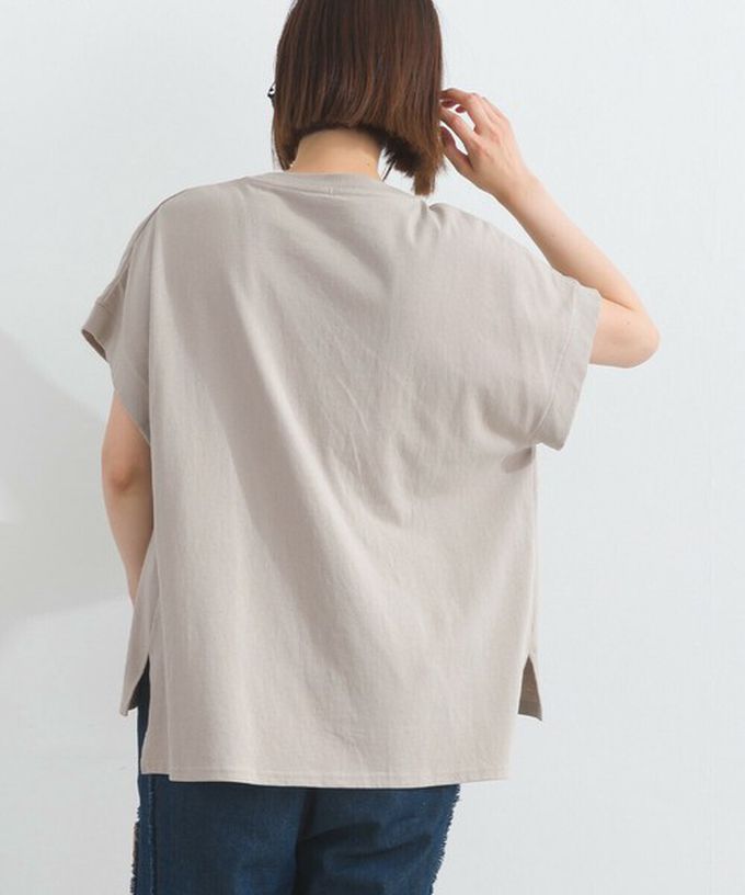 日本 Lupilien - 16支天竺棉 療癒印花法式袖上衣-貓咪的房間-淺棕