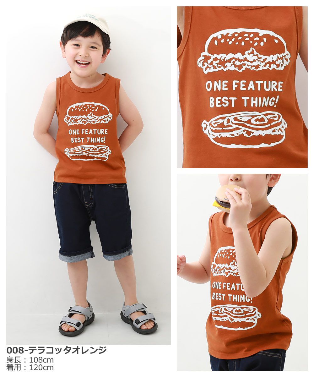 日本 devirock - 純棉百搭涼爽圓領無袖上衣-街頭少年-黑