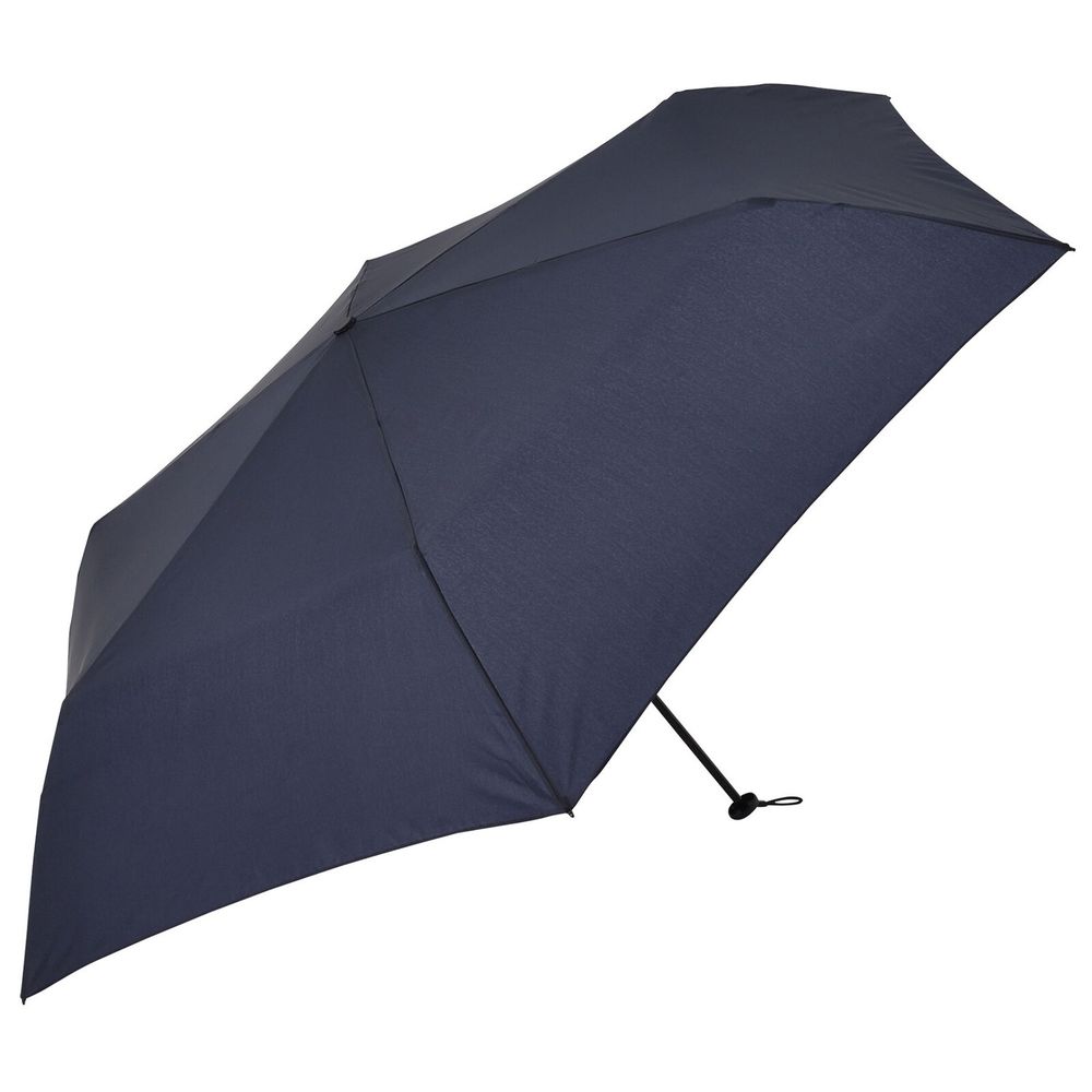 日本 nifty colors - 抗UV輕量 晴雨兩用折疊傘(大傘面款)-深藍 (直徑110cm/154g)-93.00%