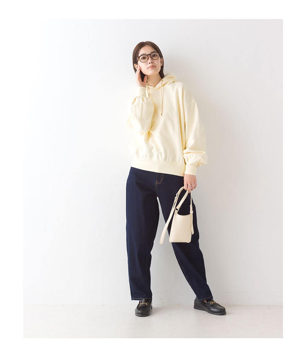 日本 OMNES - 純棉內刷毛保暖長袖帽T-氣質灰