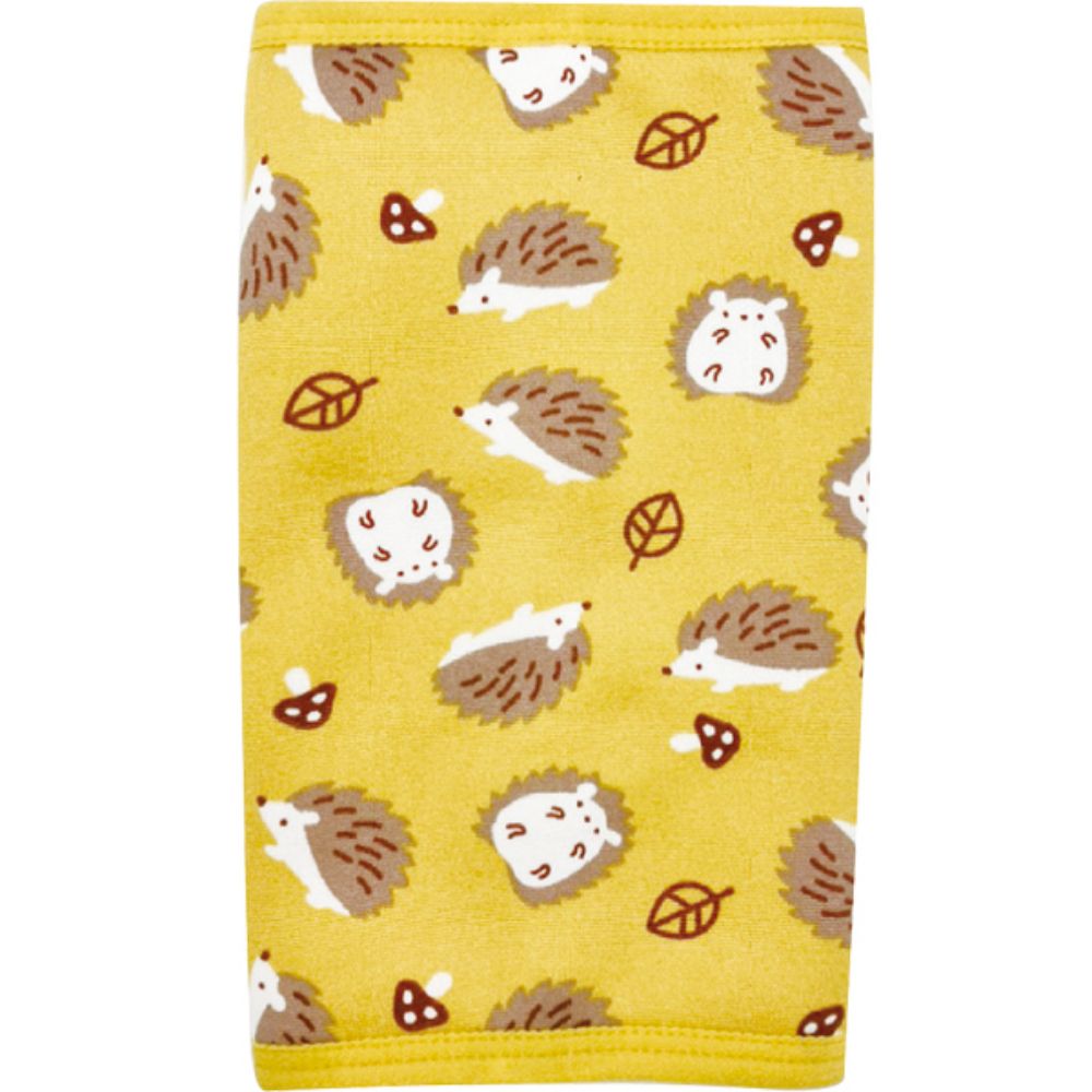 日本丸和 - 雙層機能裏起毛保暖襪套-可愛刺蝟-奶油黃 (13x20cm)