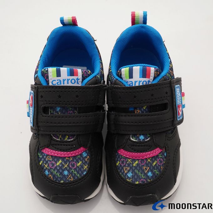 Moonstar日本月星 - 月星速乾機能運動款(中小童段)-運動鞋-黑/符號