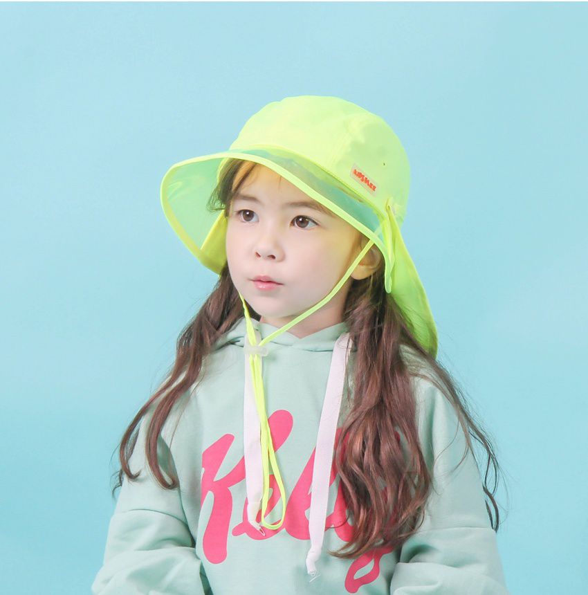 韓國 Babyblee - 抗UV遮陽板遮脖防曬帽-粉紅 (頭圍：L(50-54cm))