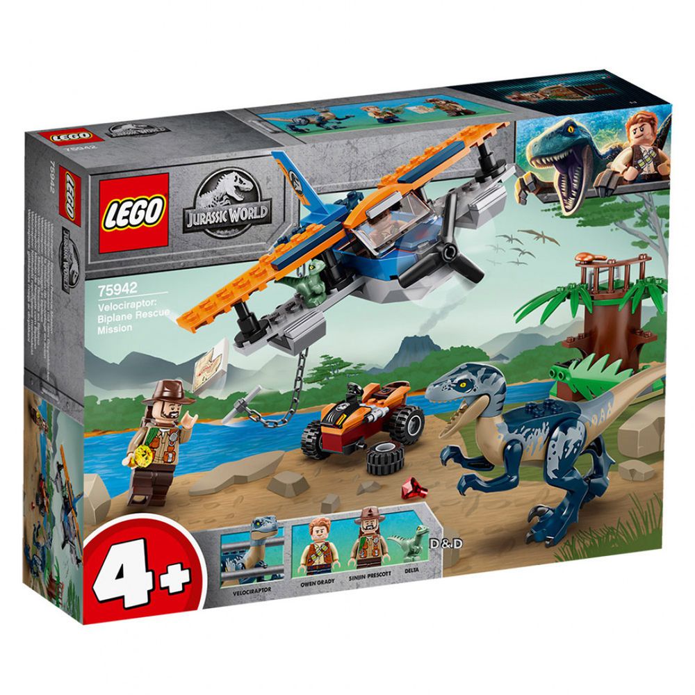 樂高 LEGO - 樂高積木 LEGO《 LT75942 》Jurassic World 侏儸紀世界系列 - Velociraptor: Biplane Rescue Mission-101pcs
