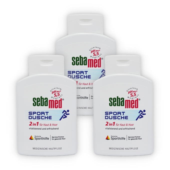德國 Sebamed 施巴 - PH5.5 2合1運動洗髮沐浴露 200ml*3