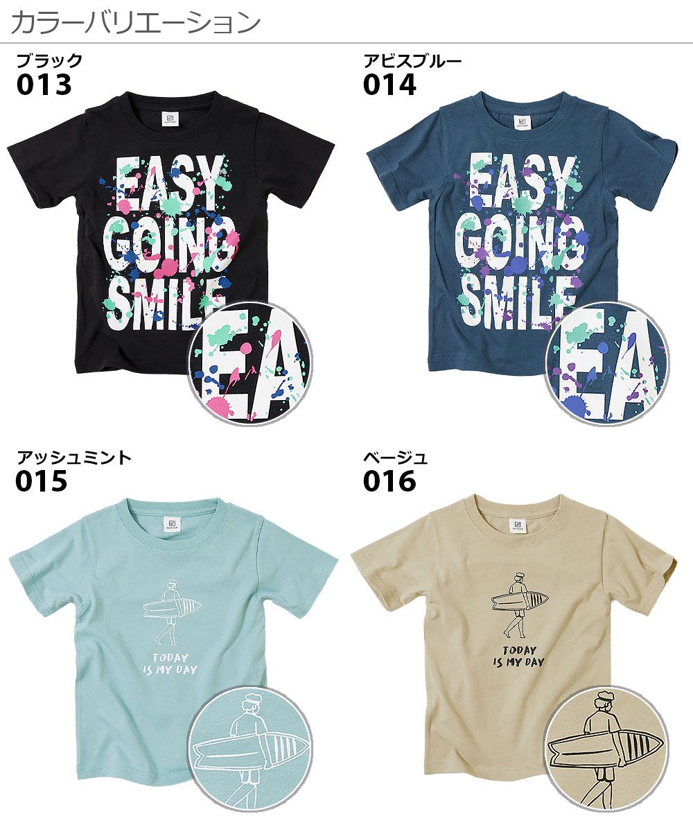 日本 devirock - 純棉 定番百搭印花短T-popping-水藍