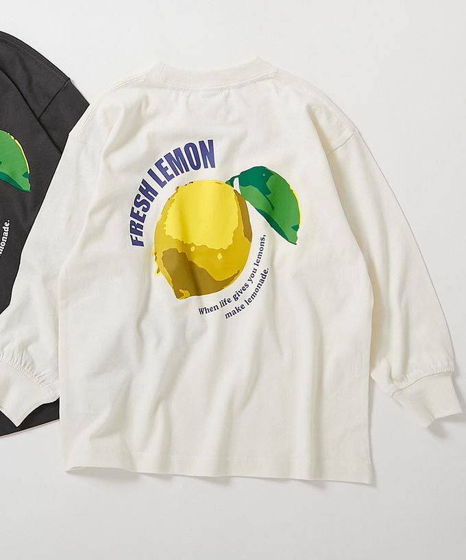 日本 devirock - 100%棉 定番印花寬版長袖上衣-幾何方塊-紫