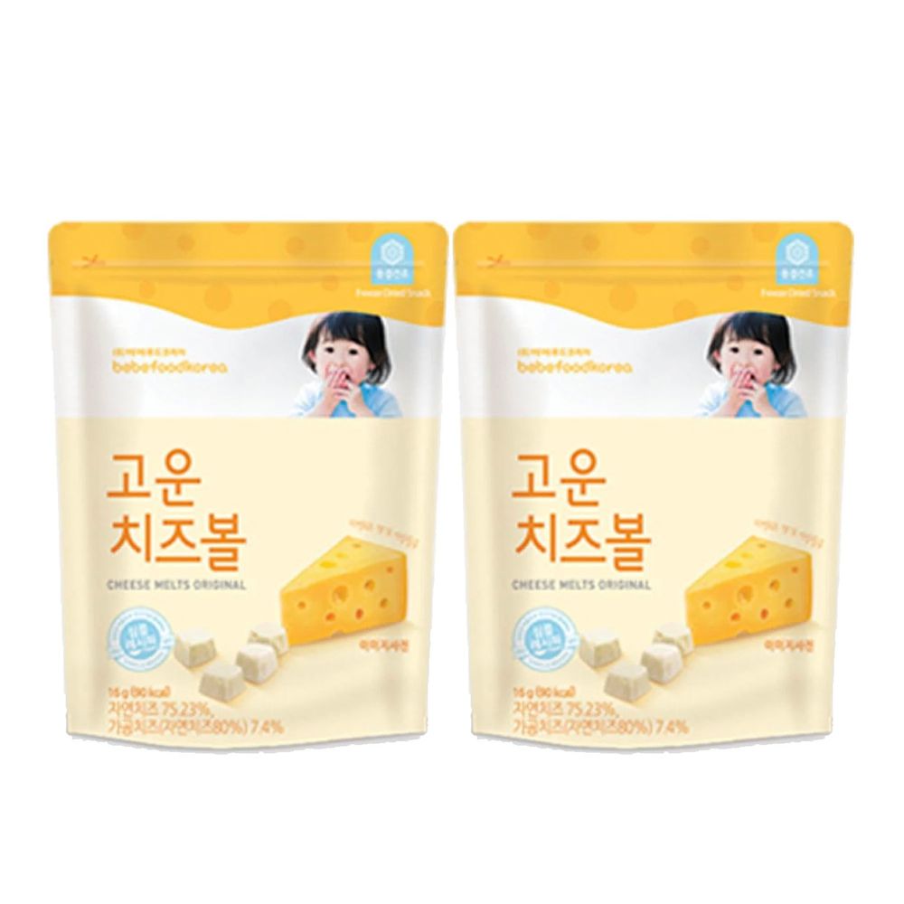 韓國bebefood寶寶福德 - 起司優格豆豆2入組-(原味*2)