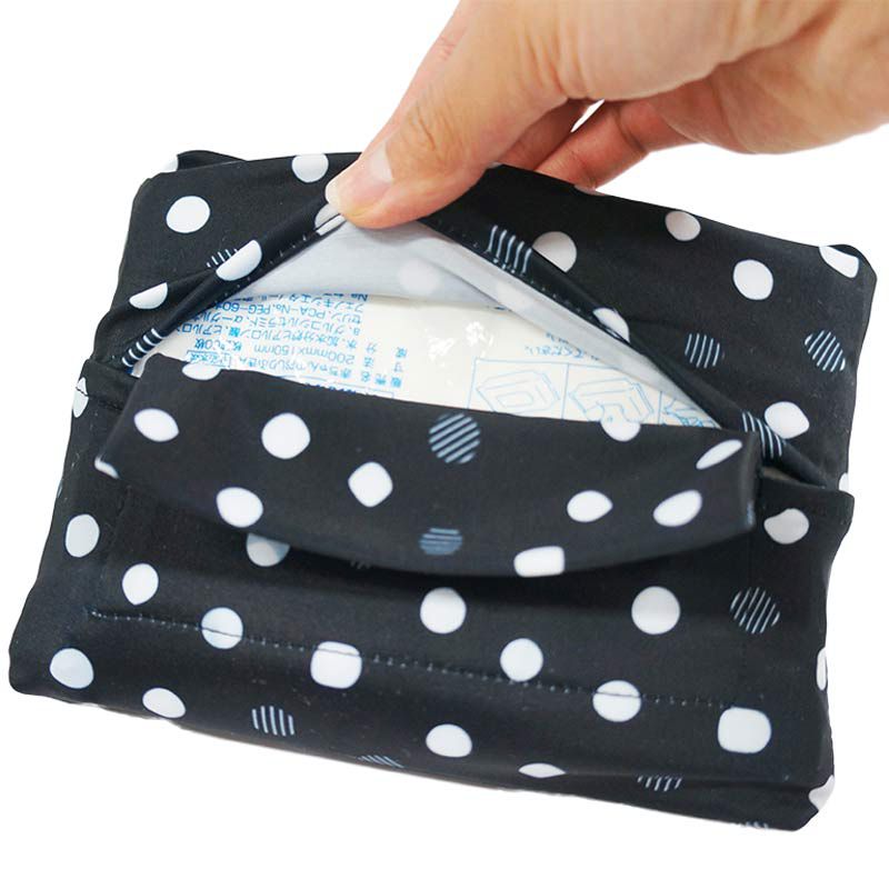 akachan honpo - 兩用FUTAP濕紙巾收納袋-點點